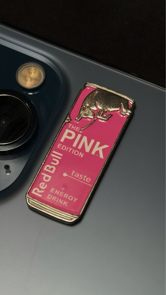 Pink energy drink